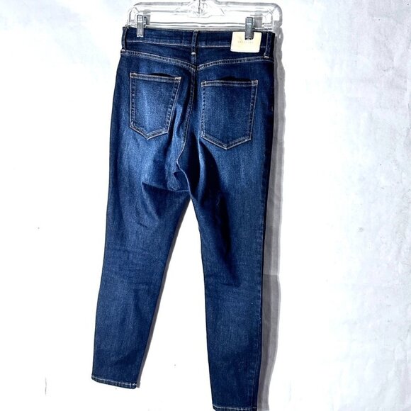 Everlane Jeans Denim Pants EUC High Rise Skinny Jeans Ankle 28 Blue Dark Stretch - Picture 3 of 7